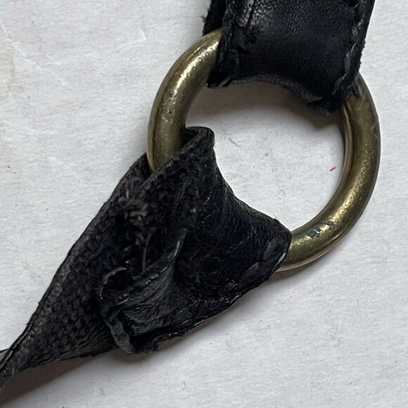 Fossil Winslet Black Leather Shoulder Bag Boho Bucket - Picture 6 of 8